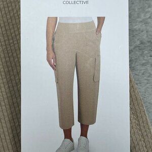 Sage Collective Women’s Cropped Cargo Pants M Khaki Stretchy d0839